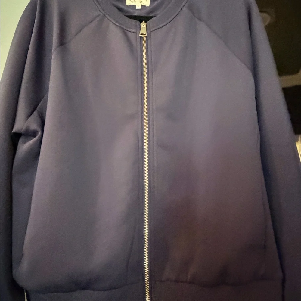 Women's Navy Zip Front Jacket and Drawstring Skort Set - Picture 3 of 7